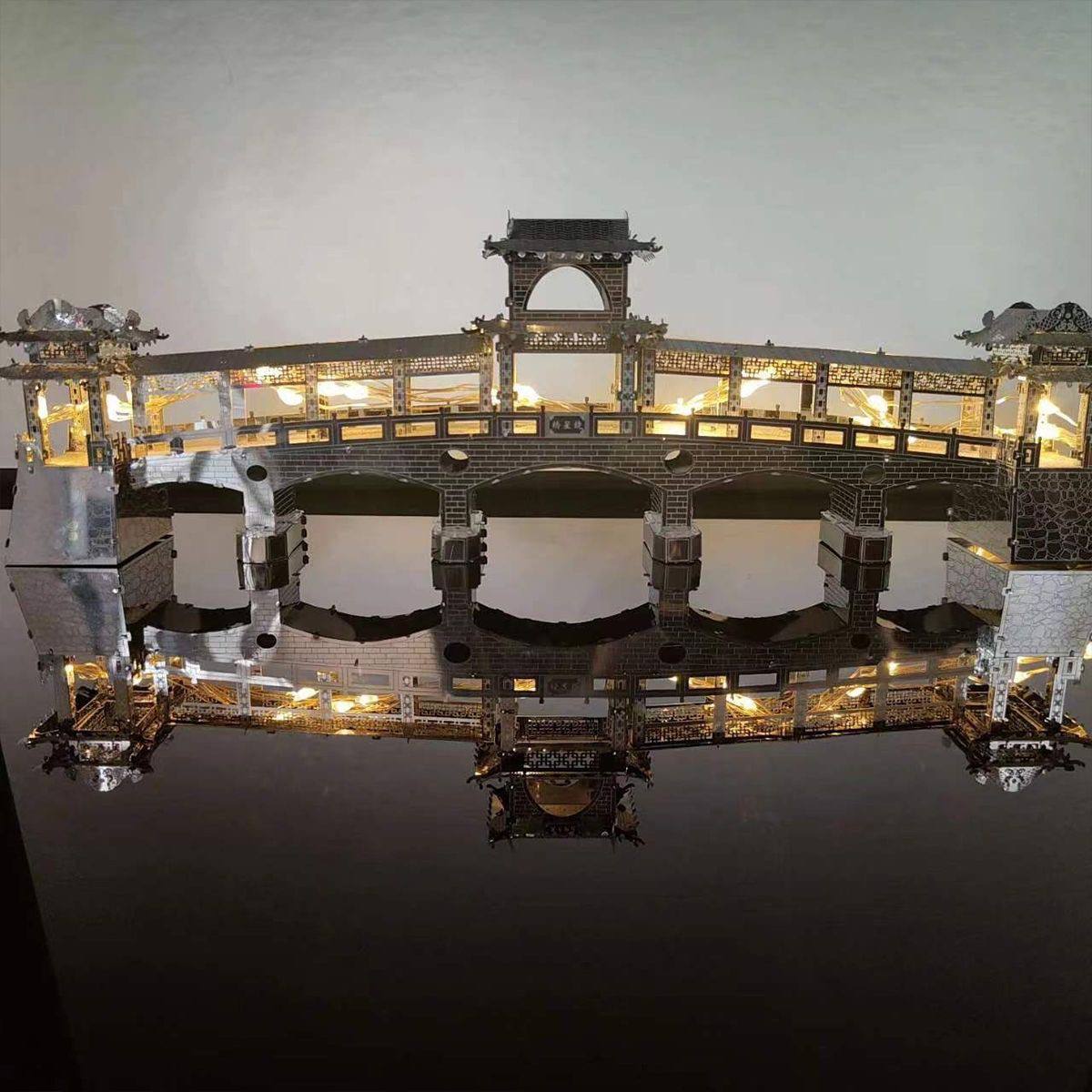 Metal model of ancient Chinese bridge